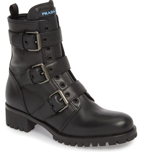 prada combat boots with buckles|prada tall combat boots.